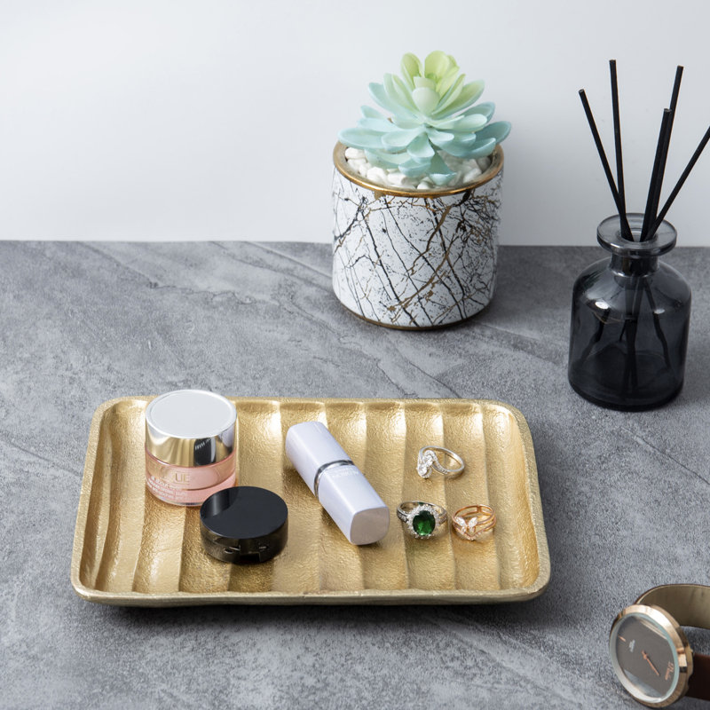 Mercer41 Ahnna Aluminum Bathroom Vanity Jewelry Tray | Wayfair